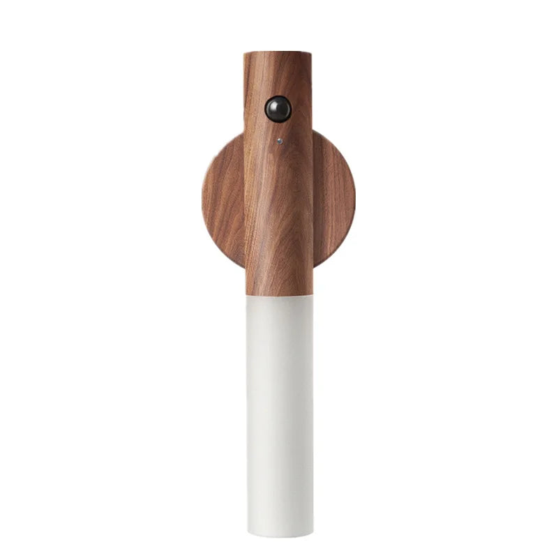 מנורת לילה מגנטית עם טעינה USB – עיצוב עץ חכם