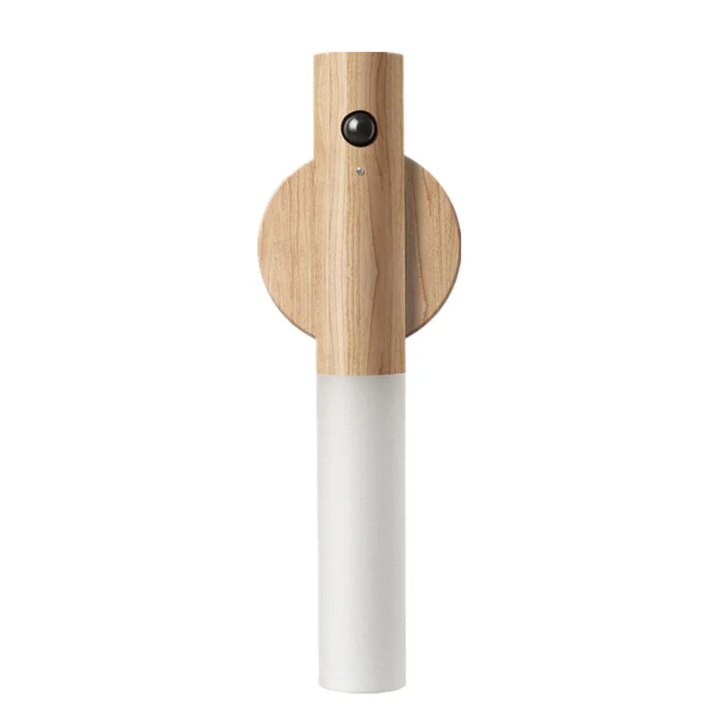 מנורת לילה מגנטית עם טעינה USB – עיצוב עץ חכם